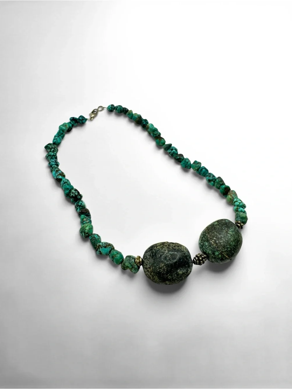 Vintage Chunky Tibetan Turquoise Choker Necklace Chunky Turquoise Choker 15.5”